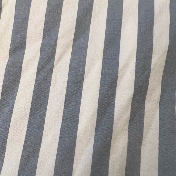 3X Ava & Viv Striped Light Blue Button Down Blouse - Picture 2 of 2